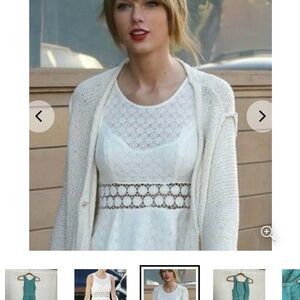 Free People White Lace Mini Dress